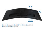 Monitorius Samsung LS34C652UAUXEN, matomas iš šono su VESA tvirtinimu