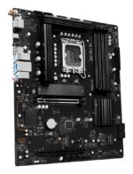Motininė plokštė ASRock B860 PRO-A WIFI, vaizdas iš šono su jungčių išdėstymu