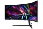 Monitorius Samsung Odyssey Neo G9 G95NC, šoninis vaizdas su 32:9 proporcija