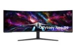 Monitorius Samsung Odyssey Neo G9 G95NC, šoninis vaizdas su ekrano kreivumu