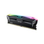 Lexar ARES RGB DDR5 32GB atminties rinkinys, artimas vaizdas su RGB apšvietimu