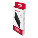 AXAGON EE25-SL SSD/HDD dėžutė, matoma iš šono su atidarymu