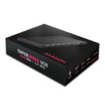 AXAGON EE25-XA6 išorinis dėklas, matomas iš šono, su USB 3.2 Gen 1 jungtimi