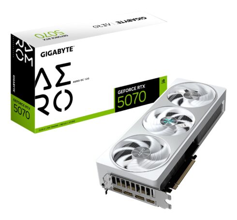 Gigabyte GeForce RTX 5070 AERO OC 12G su 12 GB atminties ir PCI-E 5.0