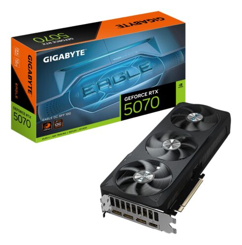 Gigabyte GeForce RTX 5070 EAGLE OC SFF 12G su 12 GB GDDR7 atmintimi