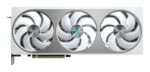 Vaizdo plokštė Gigabyte GeForce RTX 5070 AERO OC 12G, šoninis vaizdas su HDMI ir DisplayPort prievadais