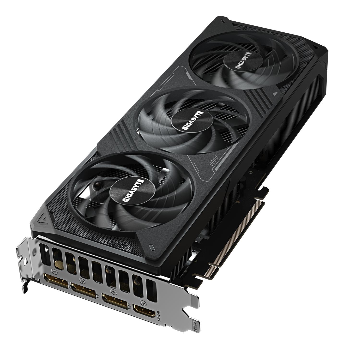 84663c42-c340-4157-9353-f8c27964377f Vaizdo plokštė Gigabyte GeForce RTX 5070 WINDFORCE OC SFF, šoninis vaizdas