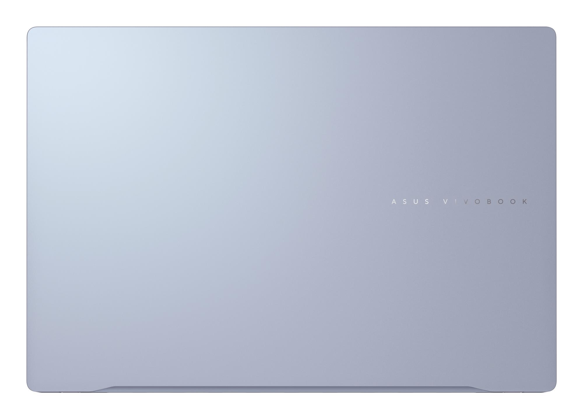8f0de866-94bd-444e-9109-6311b749e378 Nešiojamas kompiuteris Asus Vivobook S 16, matomas iš šono, su atidarytu ekranu