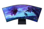 Monitorius Samsung LS55CG970NUXDU, šoninis vaizdas su HDMI prievadų išdėstymu