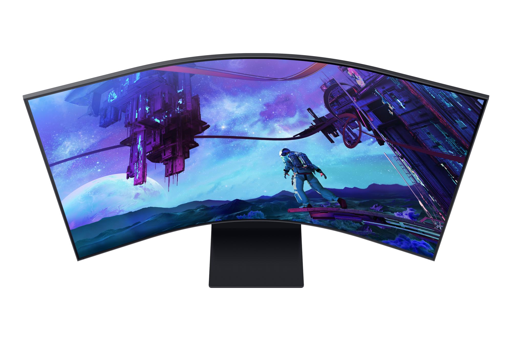 9e241c61-a234-4d84-9316-f7050e19d9ef Monitorius Samsung LS55CG970NUXDU, šoninis vaizdas su HDMI prievadų išdėstymu