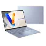 Nešiojamas kompiuteris Asus Vivobook S 16, šoninis vaizdas su klaviatūra ir ekranu