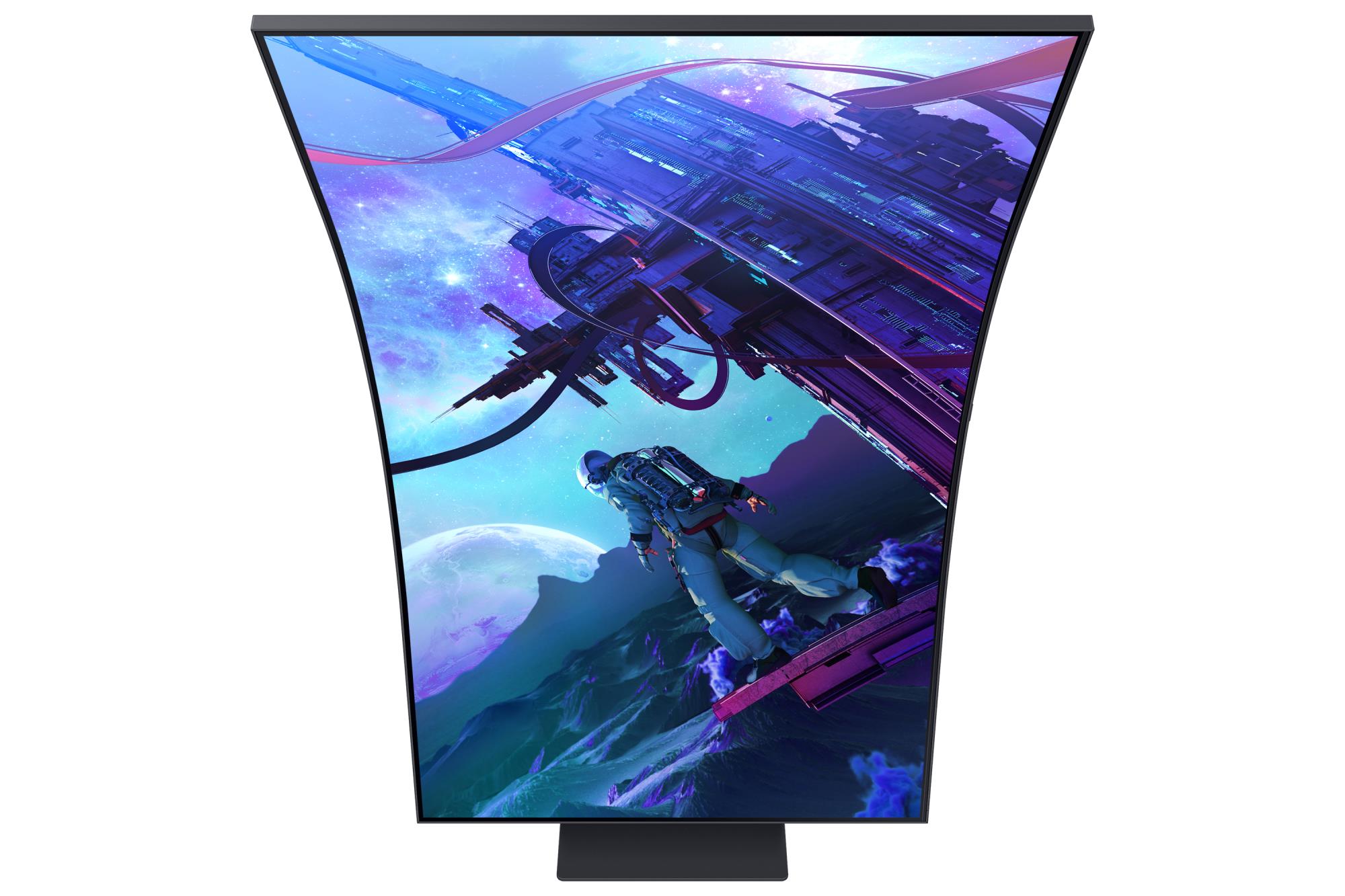 c5aa3e17-0c83-4624-ac07-8ebf1869aff7 Monitorius Samsung LS55CG970NUXDU, šoninis vaizdas su HDMI prievadų išdėstymu
