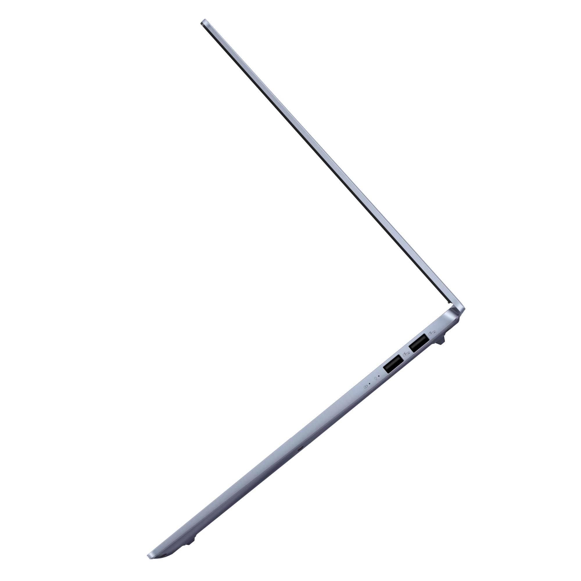 d5e7e02f-112c-41ad-974c-d9dc99bf4d9b Nešiojamas kompiuteris Asus Vivobook S 16, matomas iš šono, su atidarytu ekranu