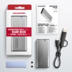 AXAGON EEM2-SG2 metal box su atidarymo mechanizmu be varžtų