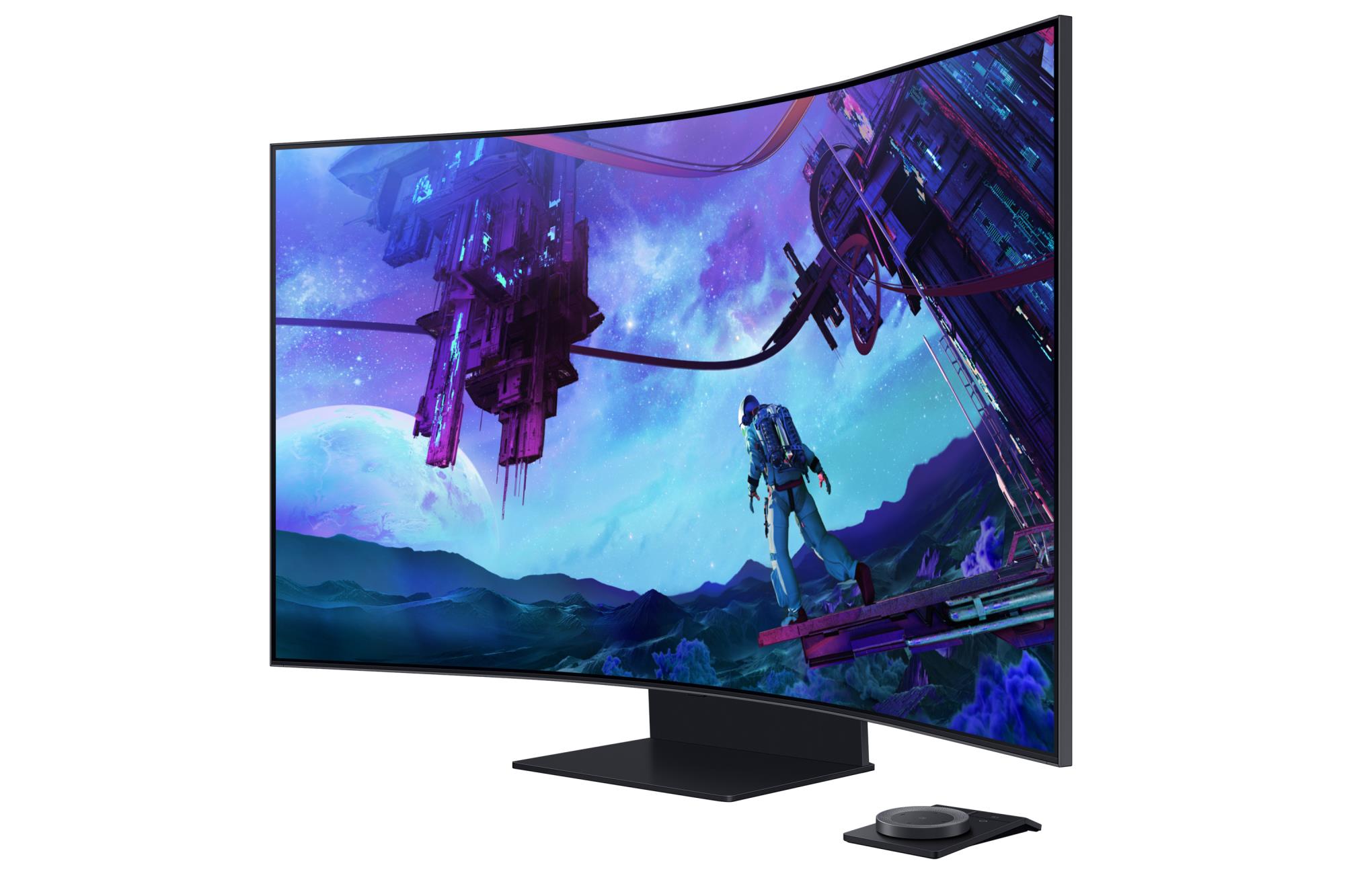 fa0520a0-f56c-44ae-969d-d1a1641010e5 Monitorius Samsung LS55CG970NUXDU, šoninis vaizdas su HDMI prievadais