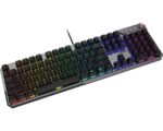 Klaviatūra MSI STRIKE 600 SILENT US, šoninis vaizdas su RGB apšvietimu