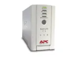 APC Back-UPS 650VA 230V šoninis vaizdas su matmenimis ir jungtimis