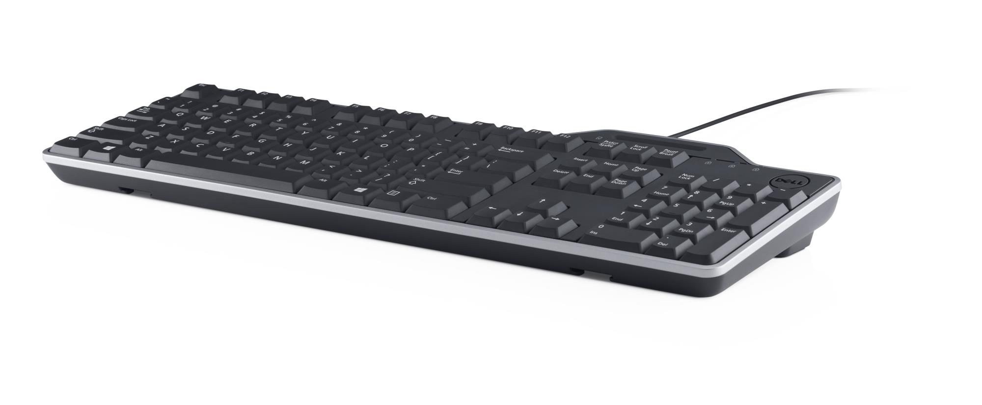 7883aeca-6f5c-4510-8b22-56b75dccc04c Klaviatūra Dell KB813 su rusų išdėstymu, matoma iš šono