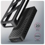 AXAGON EEM2-20G ARMORED dėžutė, matoma iš šono, su USB-C jungtimi