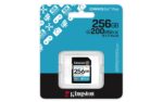 Kingston Canvas Go! Plus SD kortelė su 256 GB talpa, šoninis vaizdas