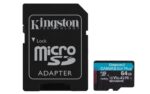 Kingston Canvas Go! Plus 64 GB SD kortelė, Class 10, UHS-I, U3