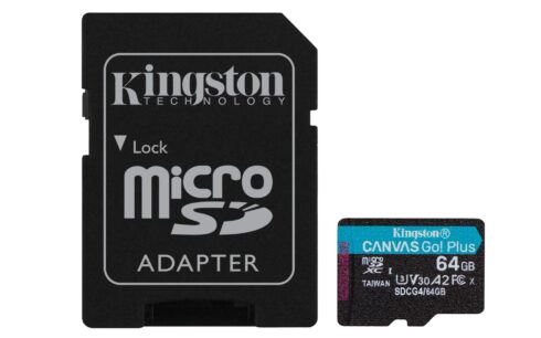 Kingston Canvas Go! Plus 64 GB SD kortelė, Class 10, UHS-I, U3