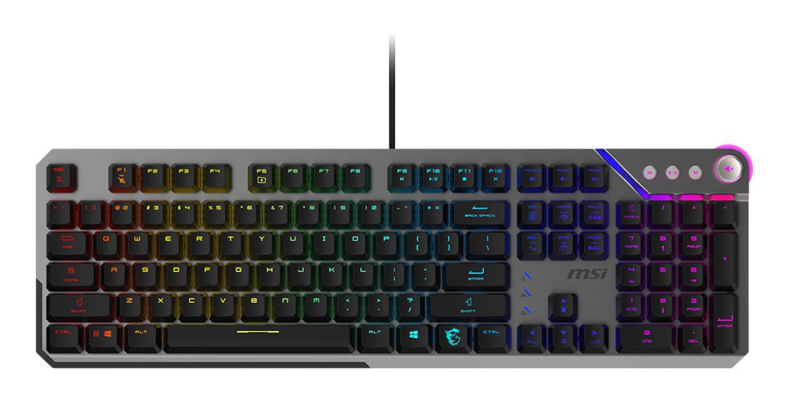 cf7f44aa-6d73-4562-a00c-959f63e97d25 MSI STRIKE 600 SILENT US klaviatūra su KAILH Midnight PRO Silent Tactile jungikliais