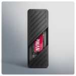 AXAGON EEM2-20G ARMORED dėžutė, šoninis vaizdas su USB-C jungtimi