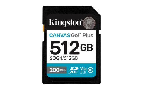 Kingston Canvas Go! Plus 512 GB SD kortelė, Class 10, UHS-I, U3, V30