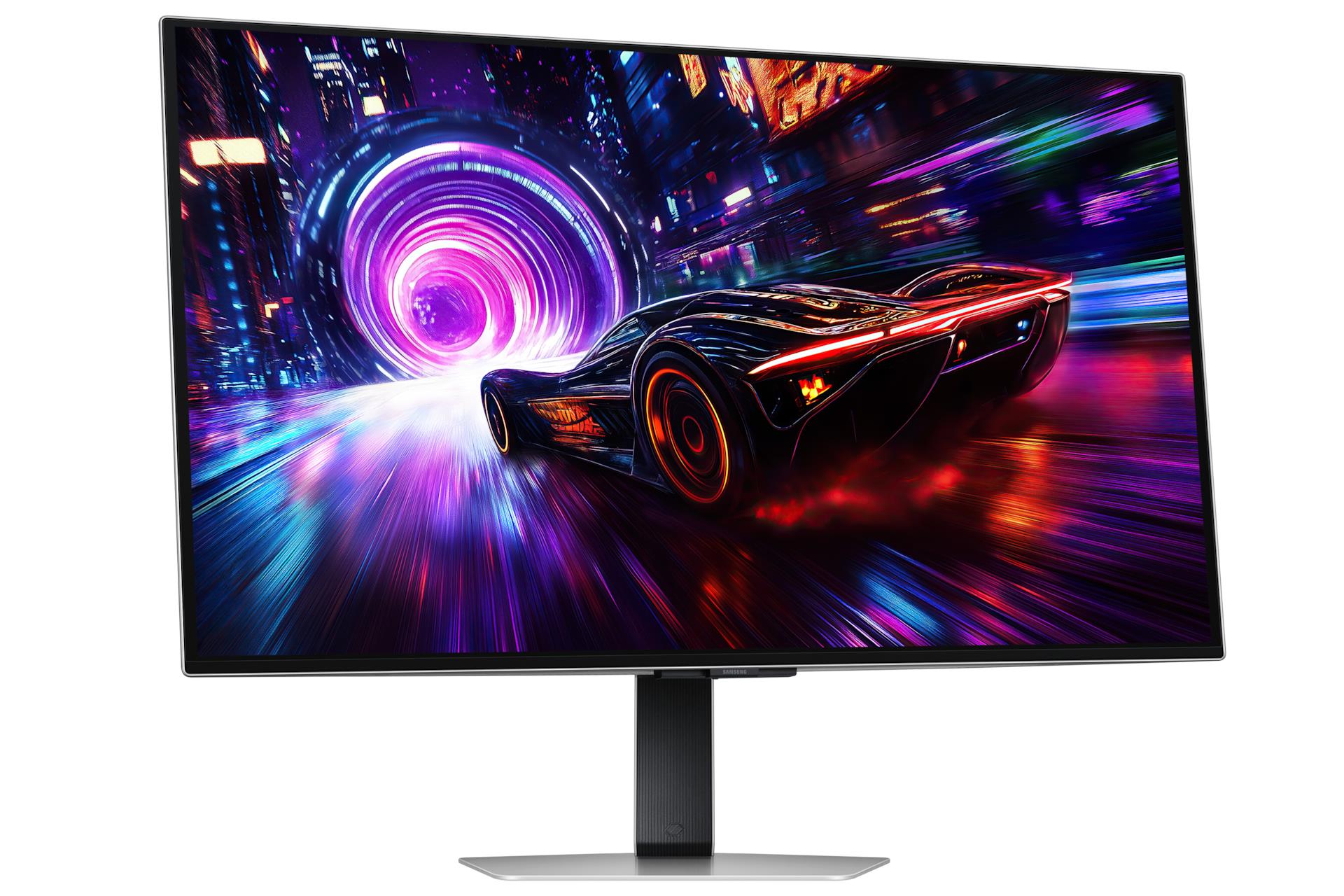 1f4cd182-ad7d-4cb3-9d09-f9b1948d38d4 Monitorius Samsung LS32FG810SUXEN, šoninis vaizdas su reguliuojamu aukščiu