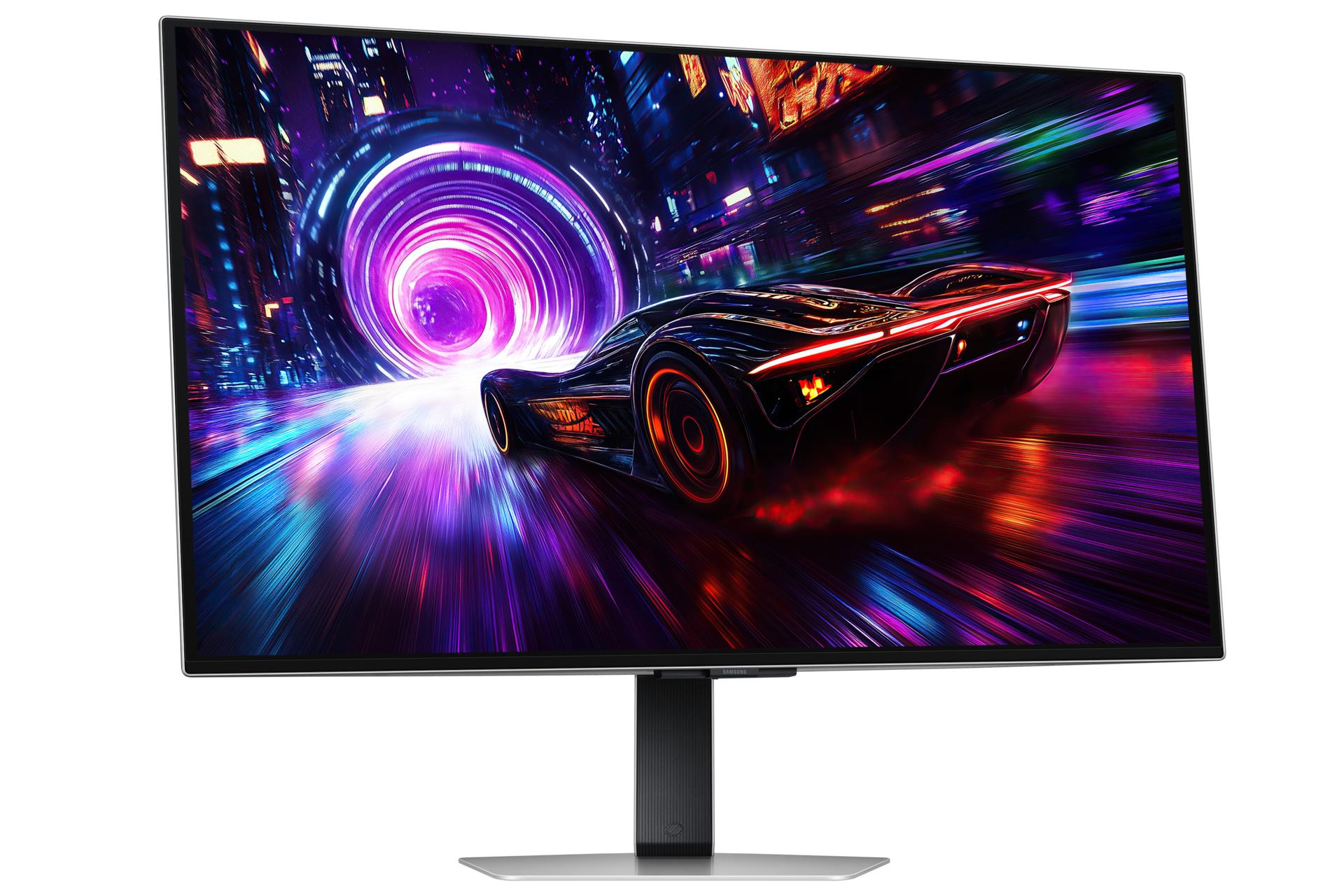 7b1301a4-e887-4982-9ad2-e030384d6217 Monitorius Samsung LS32FG810SUXEN, šoninis vaizdas su VESA tvirtinimu