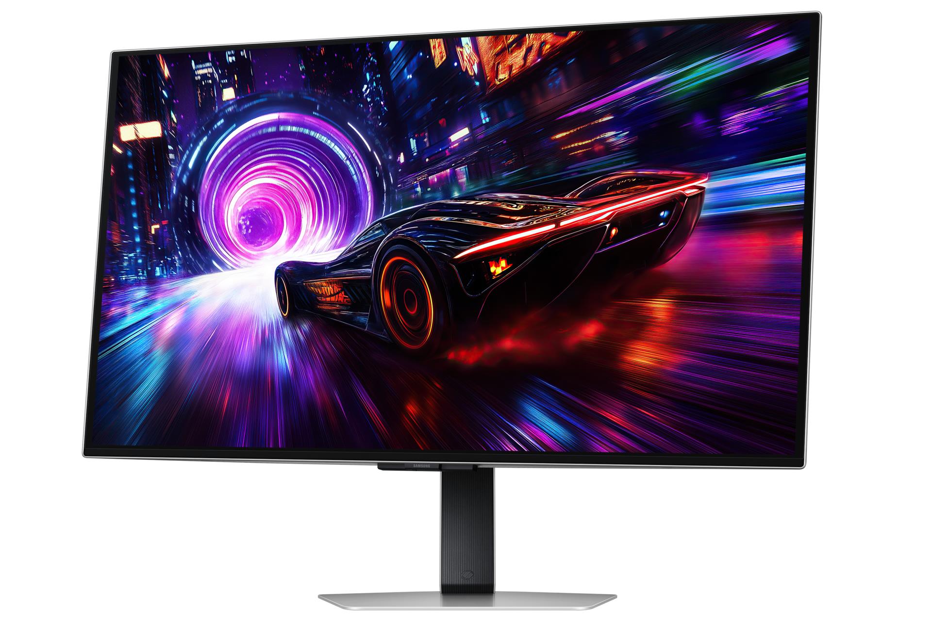 8bb328c4-98a8-4028-b3d5-923a700c82d9 Monitorius Samsung LS32FG810SUXEN, šoninis vaizdas su reguliuojamu aukščiu
