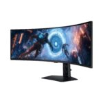 Monitorius Samsung LS49FG910EUXEN, šoninis vaizdas su VESA tvirtinimu
