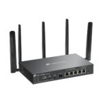 TP-LINK ER706WP-4G su matomais prievadais ir antenomis iš šono