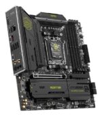 Motininė plokštė MSI MAG B850M MORTAR WIFI, šoninis vaizdas su jungčių išdėstymu