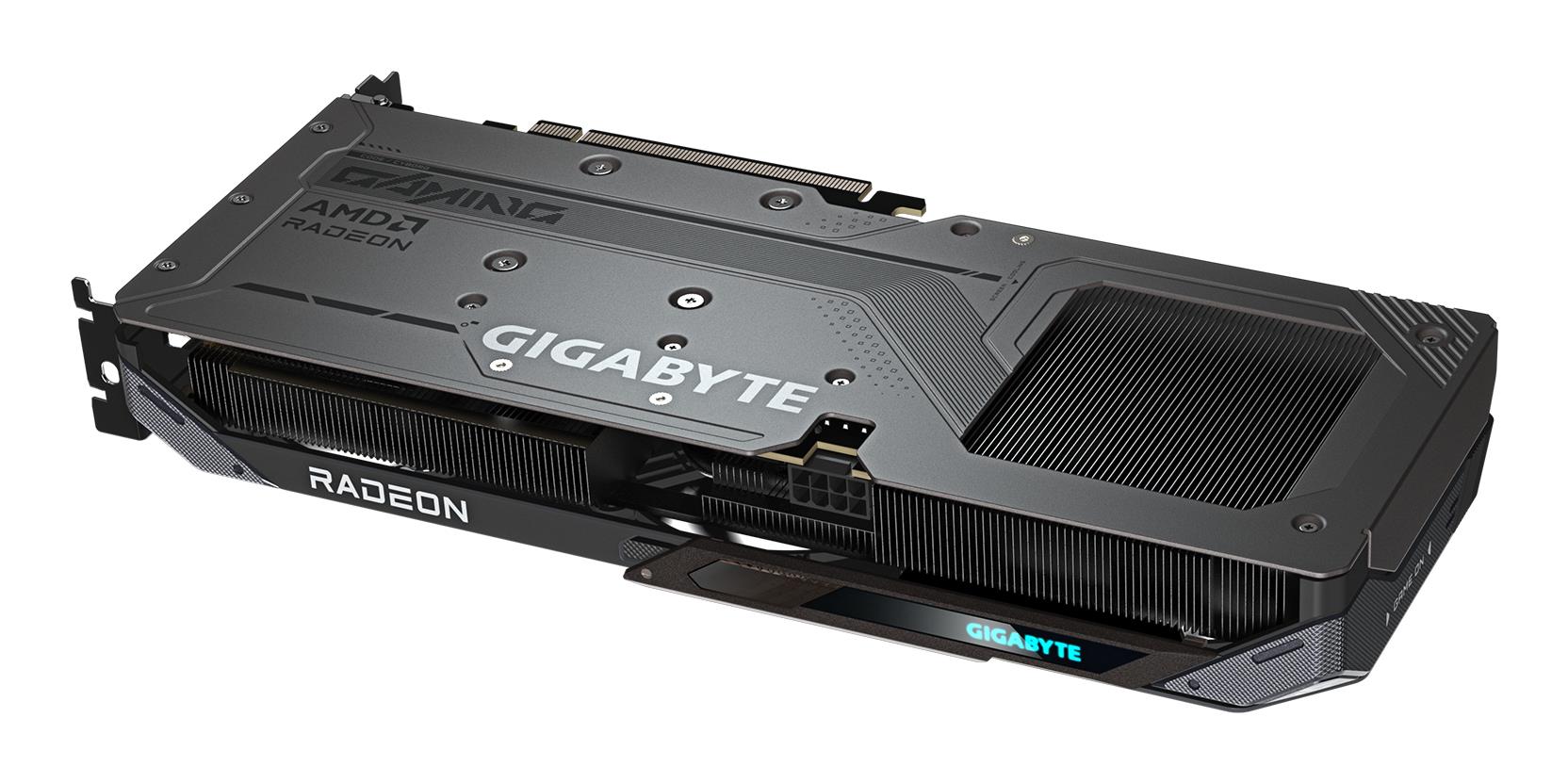 354b686f-fdfd-420b-bb86-4fa09ce1c689 Vaizdo plokštė Gigabyte Radeon RX 9060 XT GAMING OC 8G, šoninis vaizdas