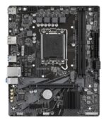 Motininė plokštė Gigabyte H610M K V2, šoninis vaizdas su jungtimis