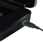 Klaviatūra LOGITECH K120, apžvalga iš šono, rodo klavišų išdėstymą