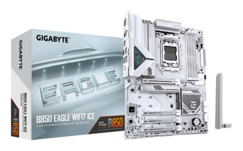 Gigabyte B850 EAGLE WF7 ICE su AMD procesoriaus lizdu AM5 ir DDR5 atmintimi