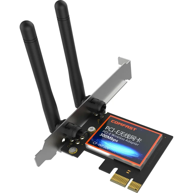 Comfast CF-WP300 PCIe belaidžio tinklo adapteris su 300 Mbps greičiu