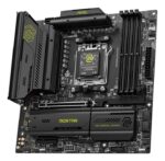 Motininė plokštė MSI MAG B850M MORTAR WIFI, šoninis vaizdas su jungtimis