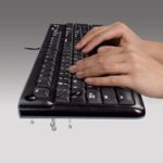 Klaviatūra LOGITECH K120, šoninis vaizdas su matomais F-klavišais
