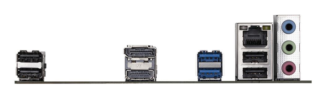 eec7de2b-9cf5-4bf1-b608-c1f137845fd3 Motininė plokštė Gigabyte H610M K V2, matoma iš viršaus su jungtimis