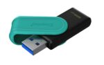 USB atmintinė Kingston DataTraveler Exodia S, juoda/turkio spalvos, šoninis vaizdas