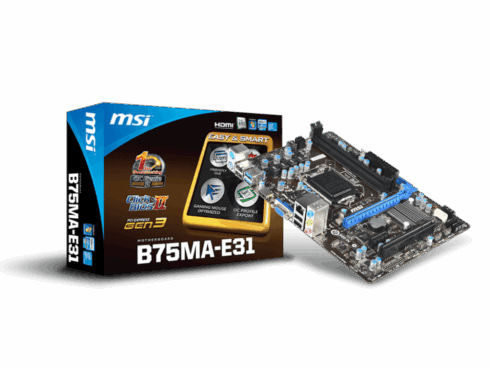 Pagrindinė plokštė MSI B75MA-E31 (Atnaujinta)