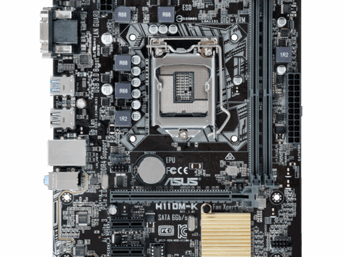 Pagrindinė plokštė ASUS H110M-K D3 (Atnaujinta)