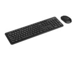 Asus CW100 klaviatūra ir pelė, matoma iš šono su nano-imtuvu