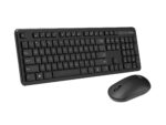 Asus CW100 klaviatūra ir pelė, matoma iš šono, su nano-imtuvu