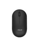 Asus CW100 klaviatūra ir pelė, matoma iš šono, su nano-imtuvo detalėmis