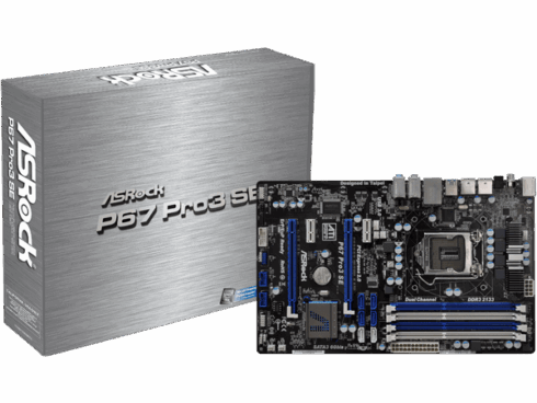 Pagrindinė plokštė ASROCK P67 PRO 3 SE (Atnaujinta)
